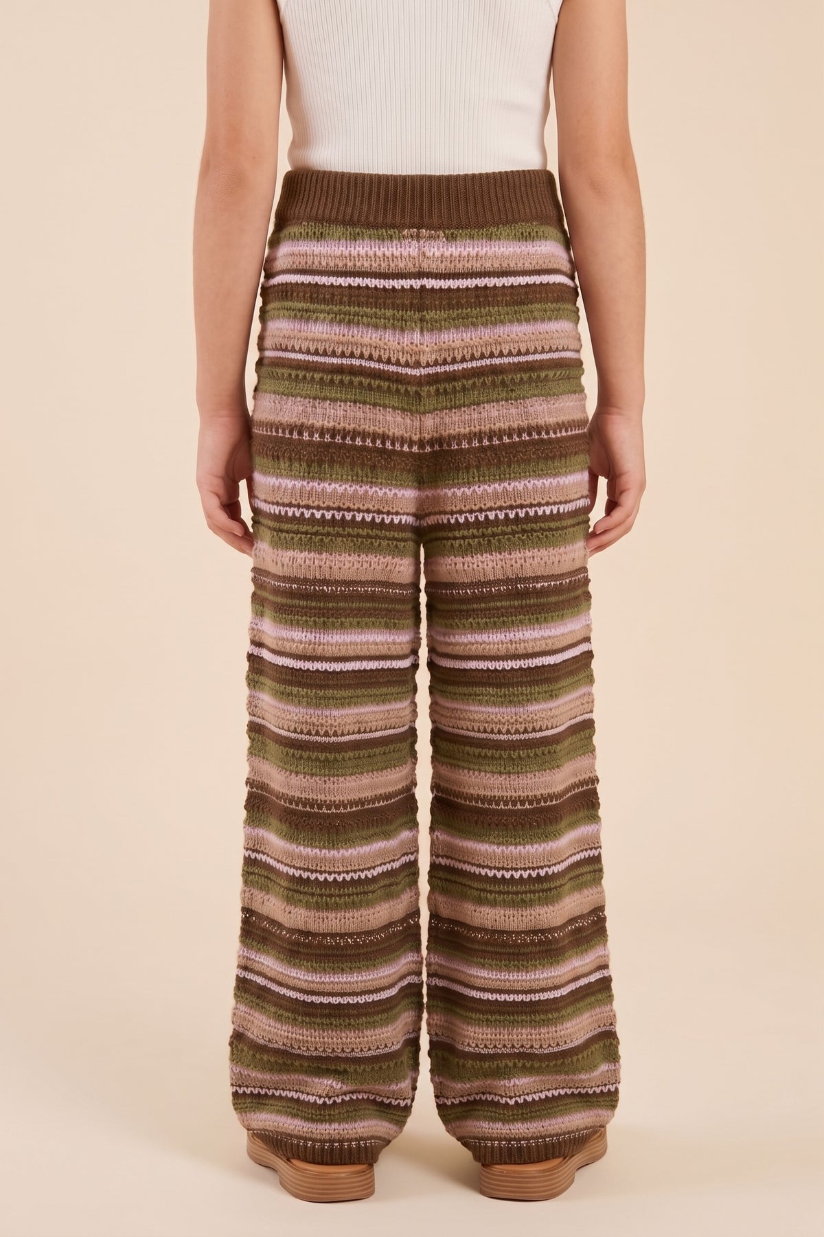Striped Textured Pants