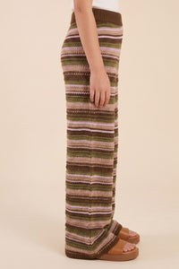 Striped Textured Pants
