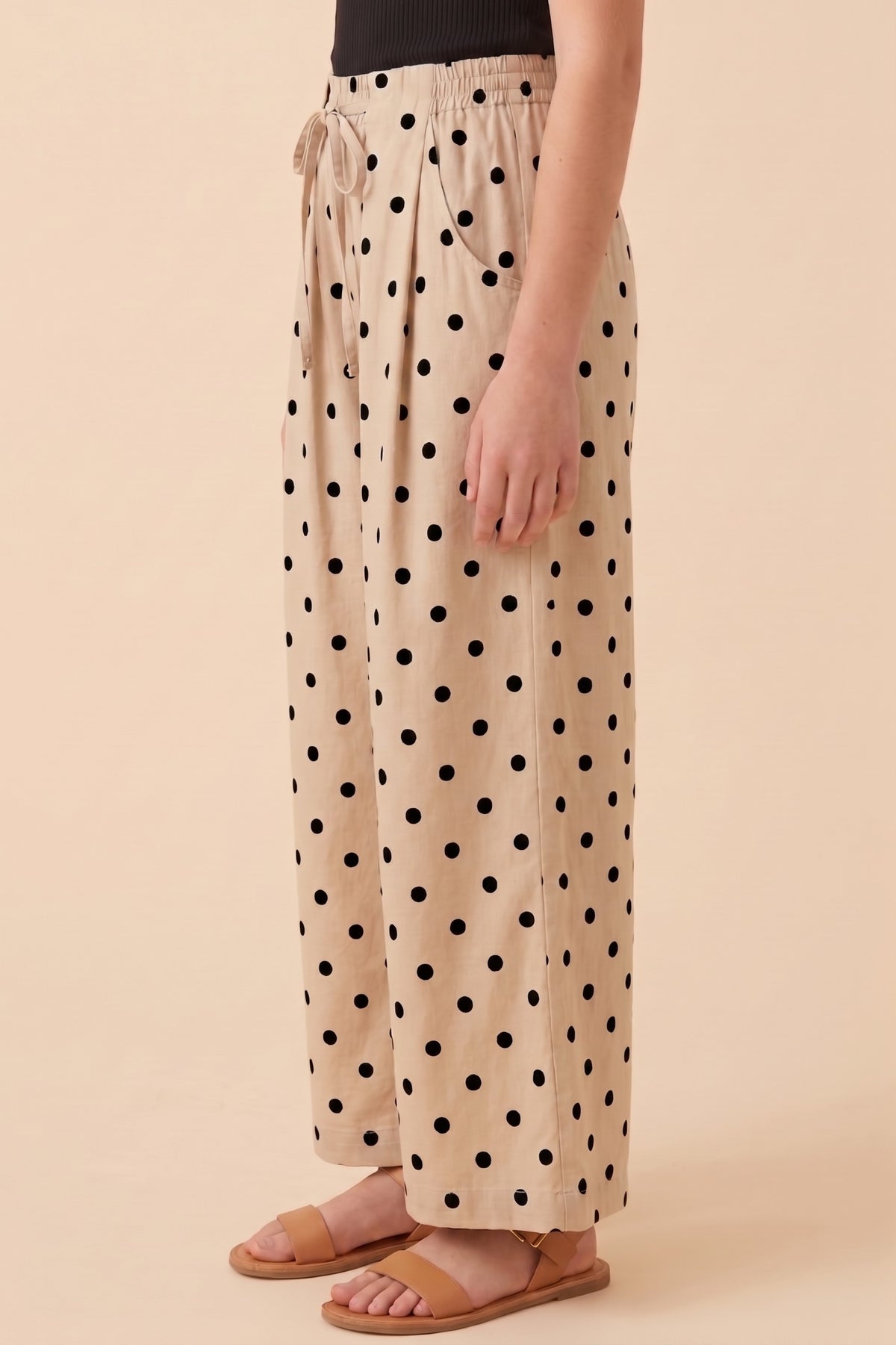 Polka Dot Wide Leg Pants