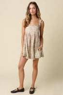 Printed Babydoll Mini Dress