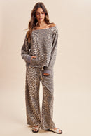 Terrycloth Leopard Lounge Set