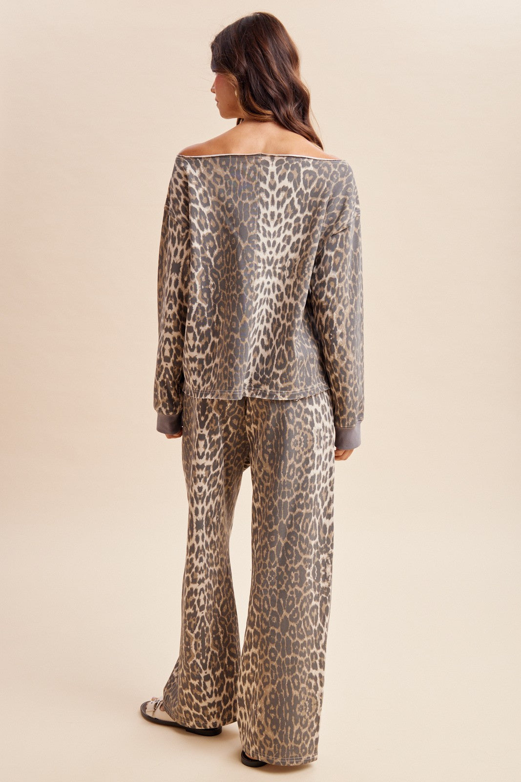 Terrycloth Leopard Lounge Set