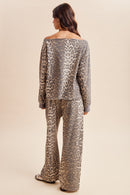 Terrycloth Leopard Lounge Set
