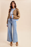 Deer Print Contrast Sweater