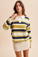 Rugby Top with Lace Collar