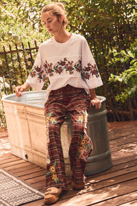 Floral Embroidered Knit Top