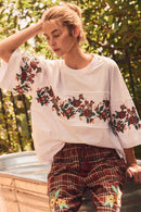 Floral Embroidered Knit Top