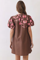Floral Puff Sleeve Babydoll Dress