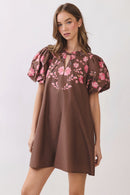 Floral Puff Sleeve Babydoll Dress