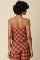 Plaid Asymmetrical Top