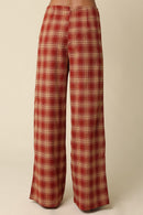 Scarlett Plaid Wide Leg Pants