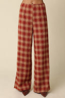 Scarlett Plaid Wide Leg Pants
