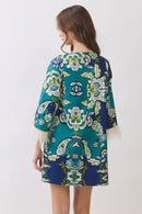 Feather Trim Detail Mini Dress