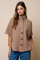 Mock Neck Poncho