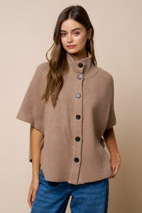 Mock Neck Poncho