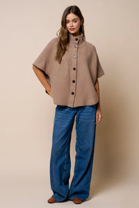 Mock Neck Poncho