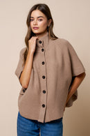Mock Neck Poncho