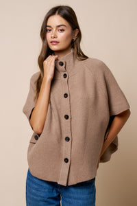 Mock Neck Poncho