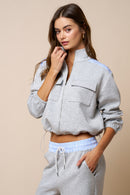 Contrast Zip-Up Jacket