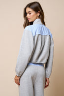 Contrast Zip-Up Jacket