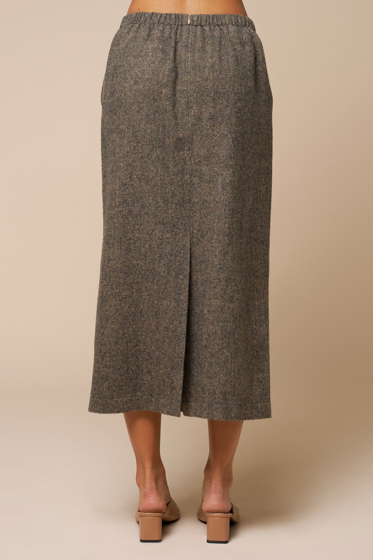 Sequin Floral Textured Midi Skirt