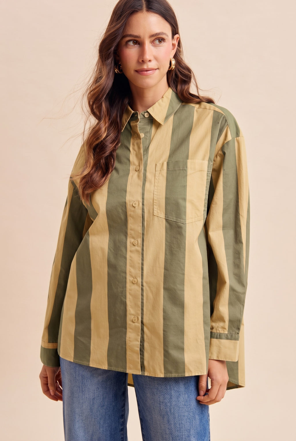 Bold Stripe Button-Down
