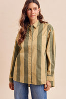 Bold Stripe Button-Down