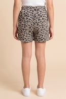 Textured Leopard Shorts