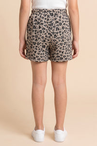 Textured Leopard Shorts