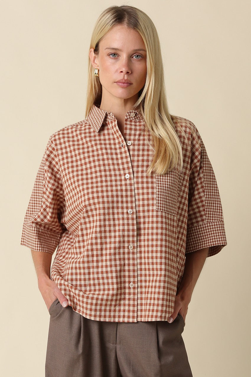 Gingham Short Sleeve Shirt