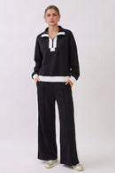 Henley Colorblock Top/Pant Set