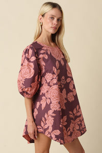 Rose Floral Mini Dress