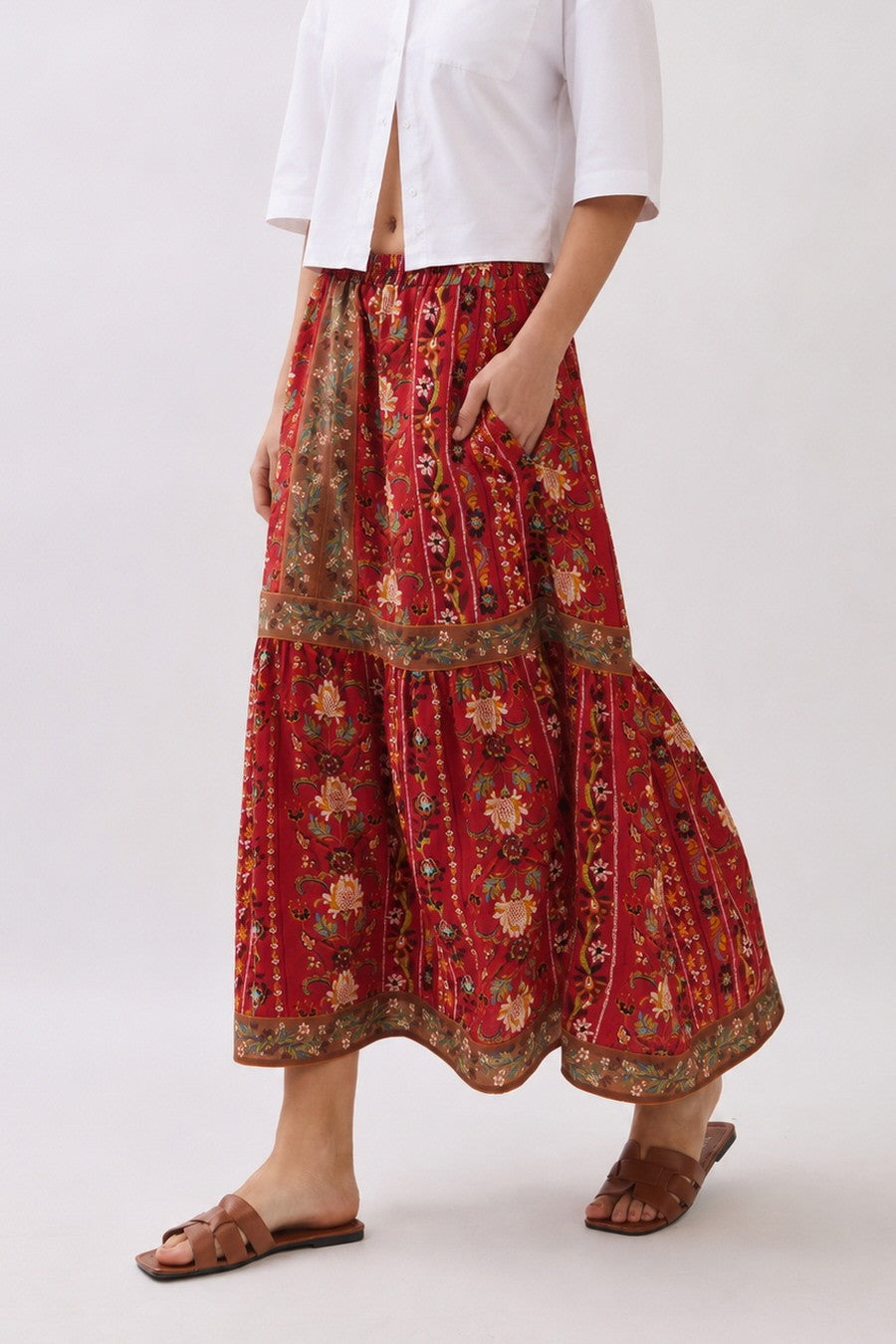 Boho Floral Maxi Skirt