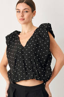 Swiss Dot Bubble Top
