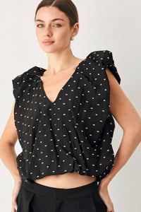 Swiss Dot Bubble Top