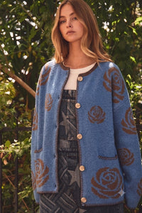 Floral Knit Cardigan