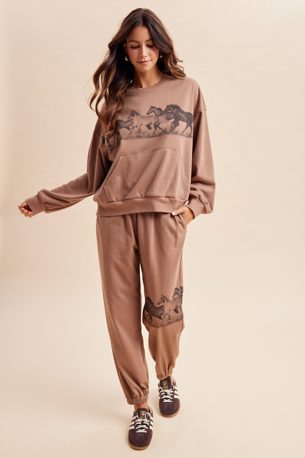 Herding Horses Sweatshirt & Jogger Set