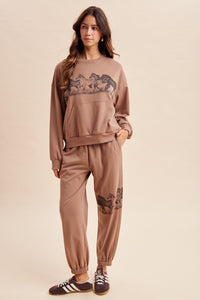 Herding Horses Sweatshirt & Jogger Set