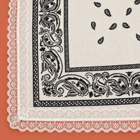 Lace Trim Square Scarf