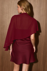 Slip Dress with Cape
