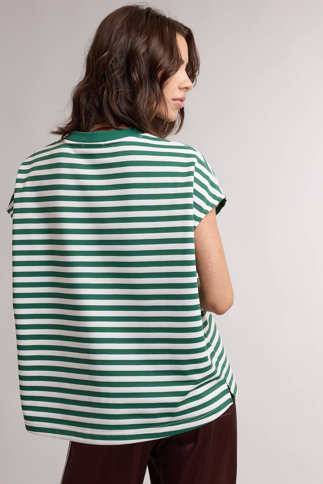 Striped Short Sleeve Sweater