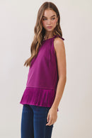 Fringe Hem Sleeveless Top