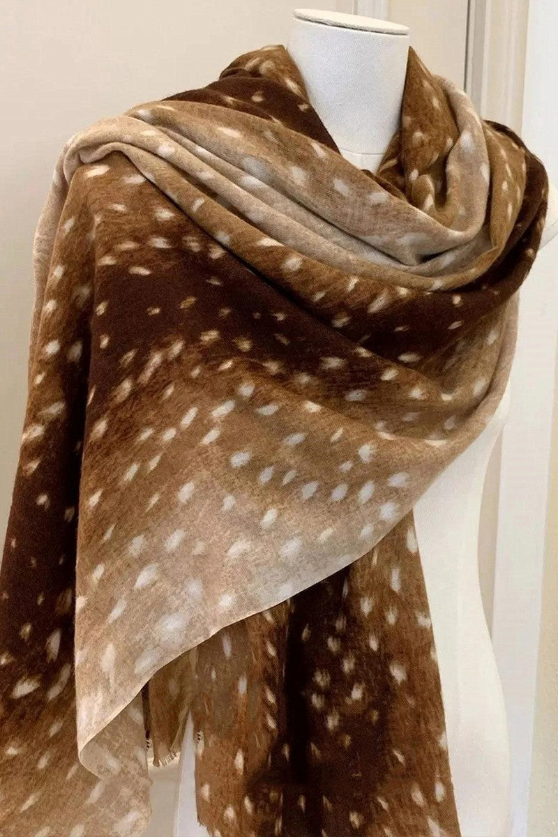Deer Print Scarf Shawl
