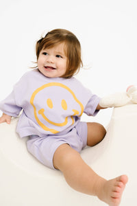 Lilac Short Sleeve Smiley Set