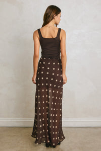 Polka Dot Maxi Skirt