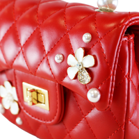 Quilted Rhinestone Purse