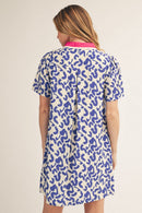 Abstract Print Shift Dress