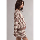 Striped Sweater Skirt Set