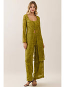 Floral Jacquard Pants
