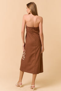 Embroidered Tube Maxi Dress